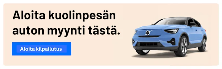 Kuolinpesän auton myynti banneri