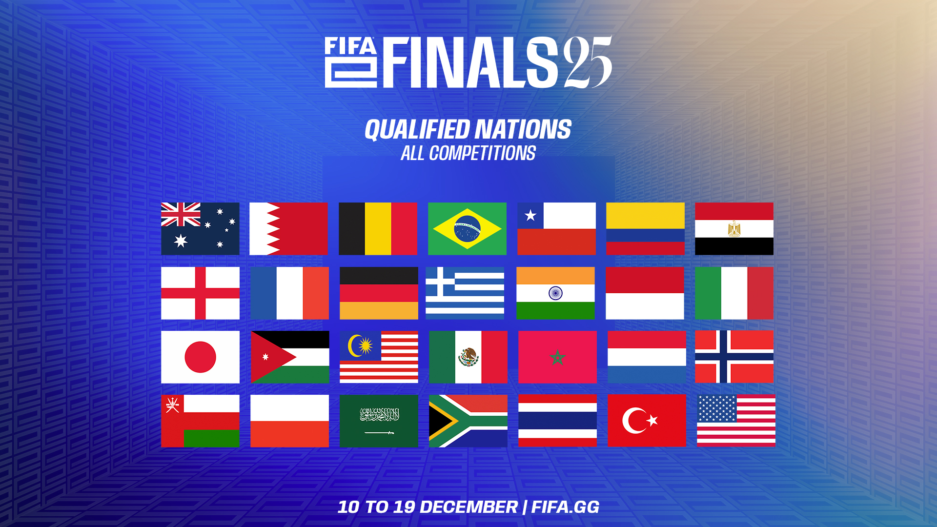 FIFAe Finals 25 - All Qualified Nations (16x9)