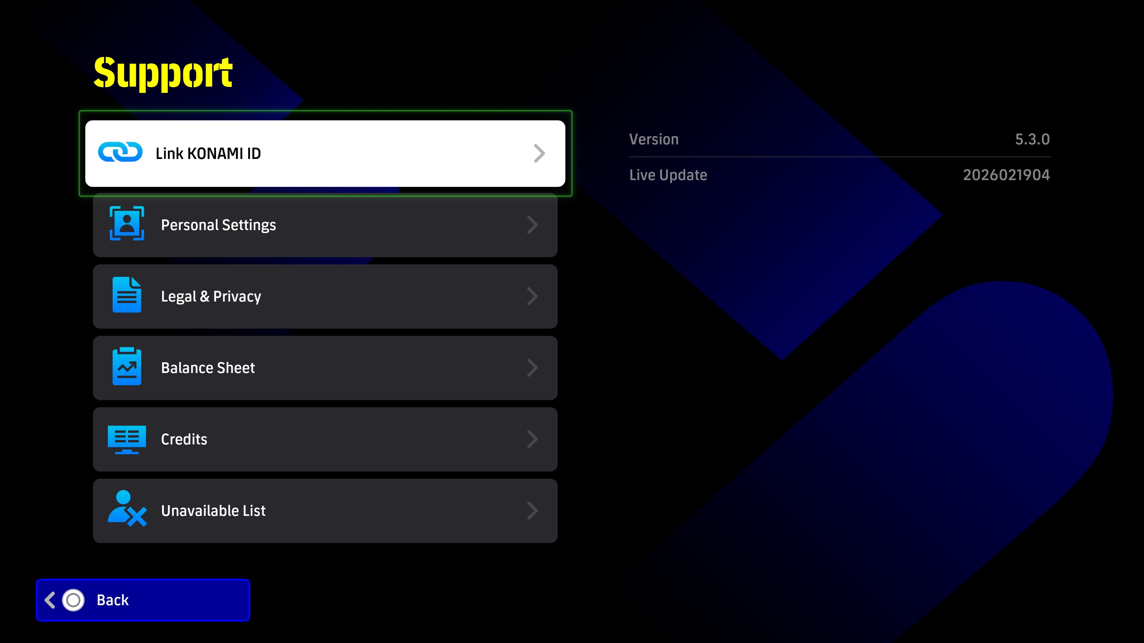 Link KONAMI ID on eFootball console (in-game)