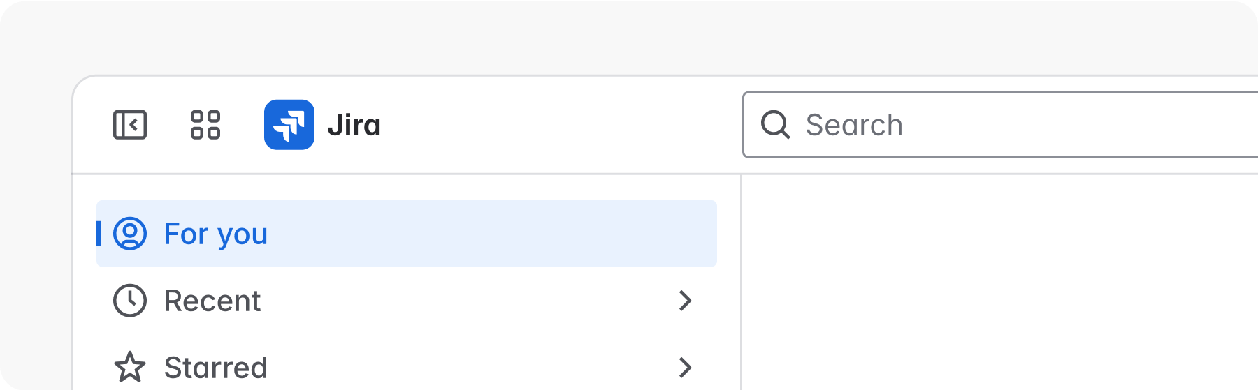 Logomark paired with native text in a navigation context.