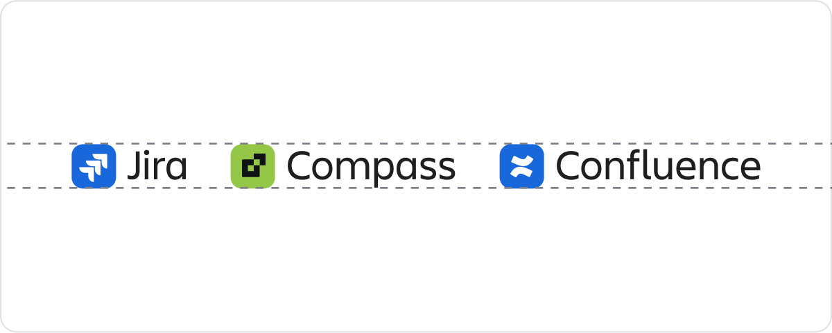 Align lockups horizontally using tiles as the guide.