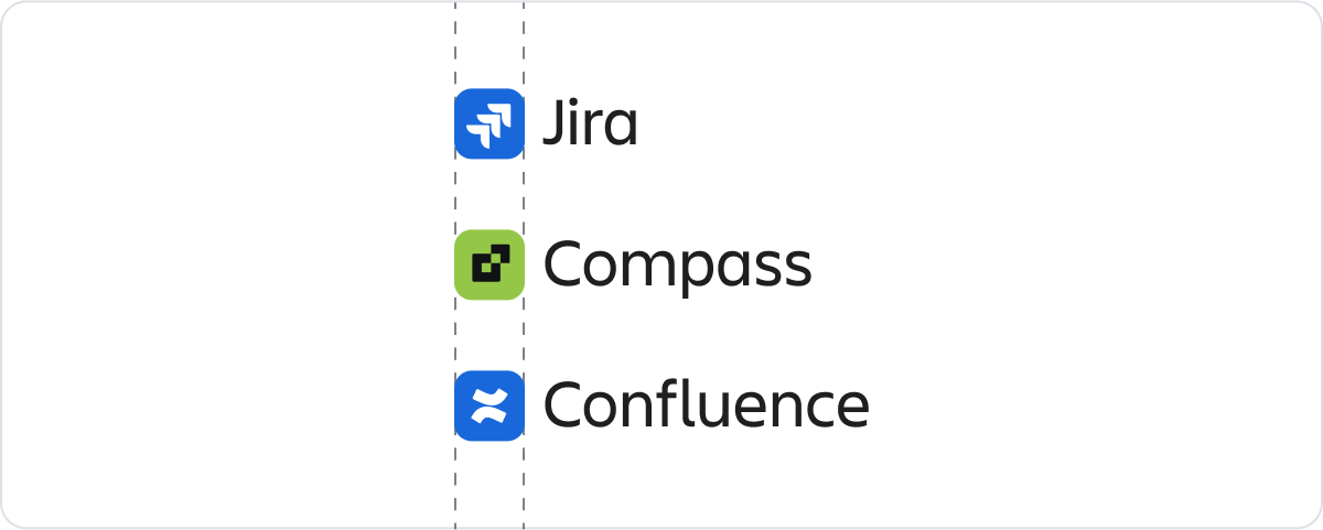Align lockups vertically using tiles as the guide.