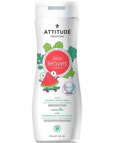 Attitude Baby Leaves 2-in-1 Shampoo & Bodywash Watermeloen/Kokos