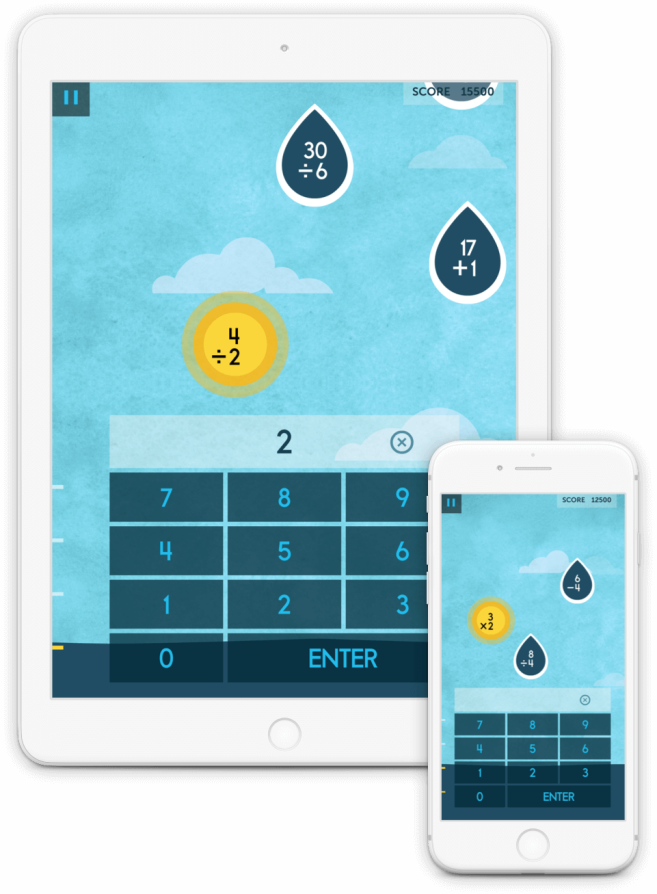Raindrops exercises arithmetic, which is part of your set of problem-solving skills. Play Raindrops to practice mental calculations like those you might use when calculating a tip!