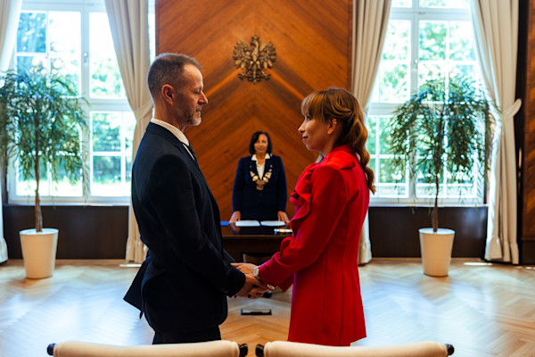 Ślub cywilny i sesja o zachodzie słońca