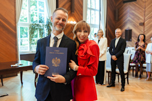 Ślub cywilny i sesja o zachodzie słońca