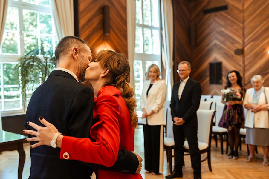 Ślub cywilny i sesja o zachodzie słońca