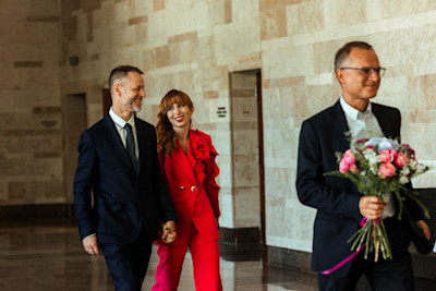 Ślub cywilny i sesja o zachodzie słońca