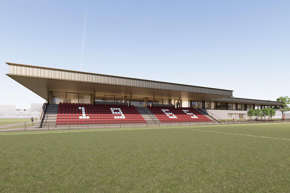 Detail sportarchitectuur Sportcampus Diekman