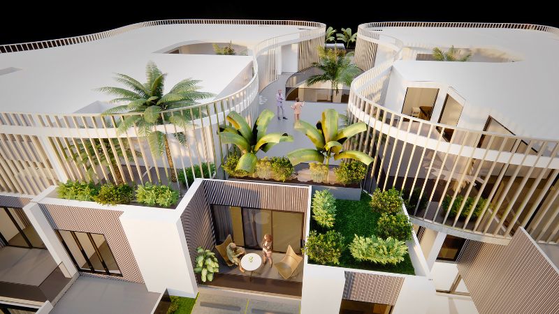 Ammache Architects advocates for design that enhances human well-being such as this roof garden.