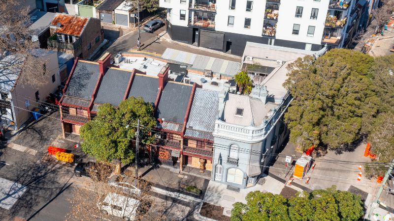 five terrace houses and a pub at 89, 91, 93-95, 97, 99 & 101 Albion Street, Surry Hills 