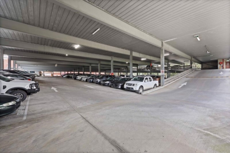 An internal image of the car park at 35 Flockhart Street in Melbourne's Abbotsford which has four storeys and 470 car parking bays.