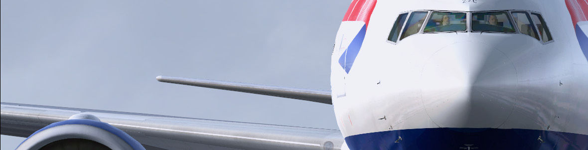 pmdg 777 nose view}