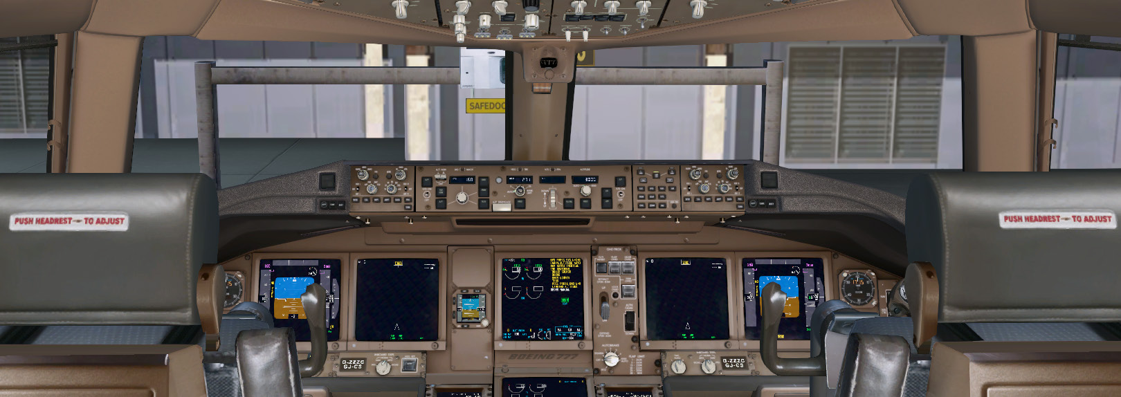 pmdg flight deck cockpit}