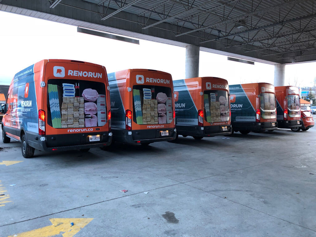 RenoRun trucks will pick up your materials and delivery them in 2 hours - renorunca