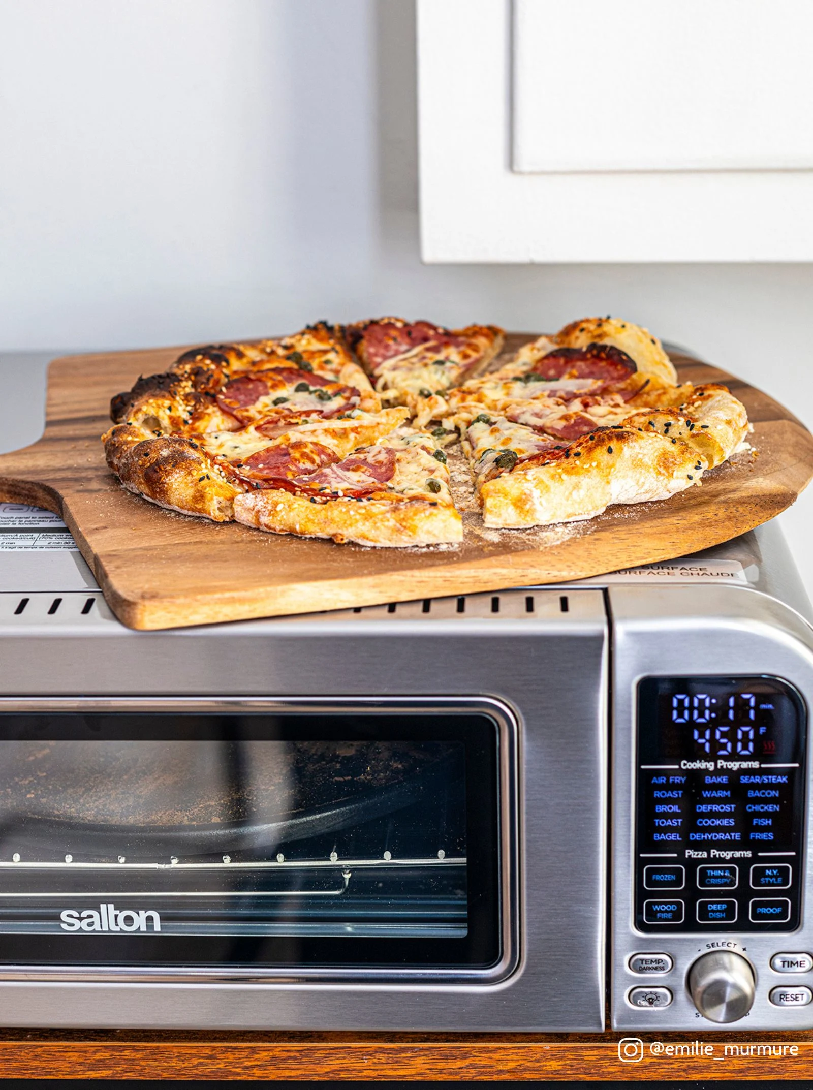 Sesame-Crusted Pizza with Salami, Capers, and Mozzarella - Intro Image Asset