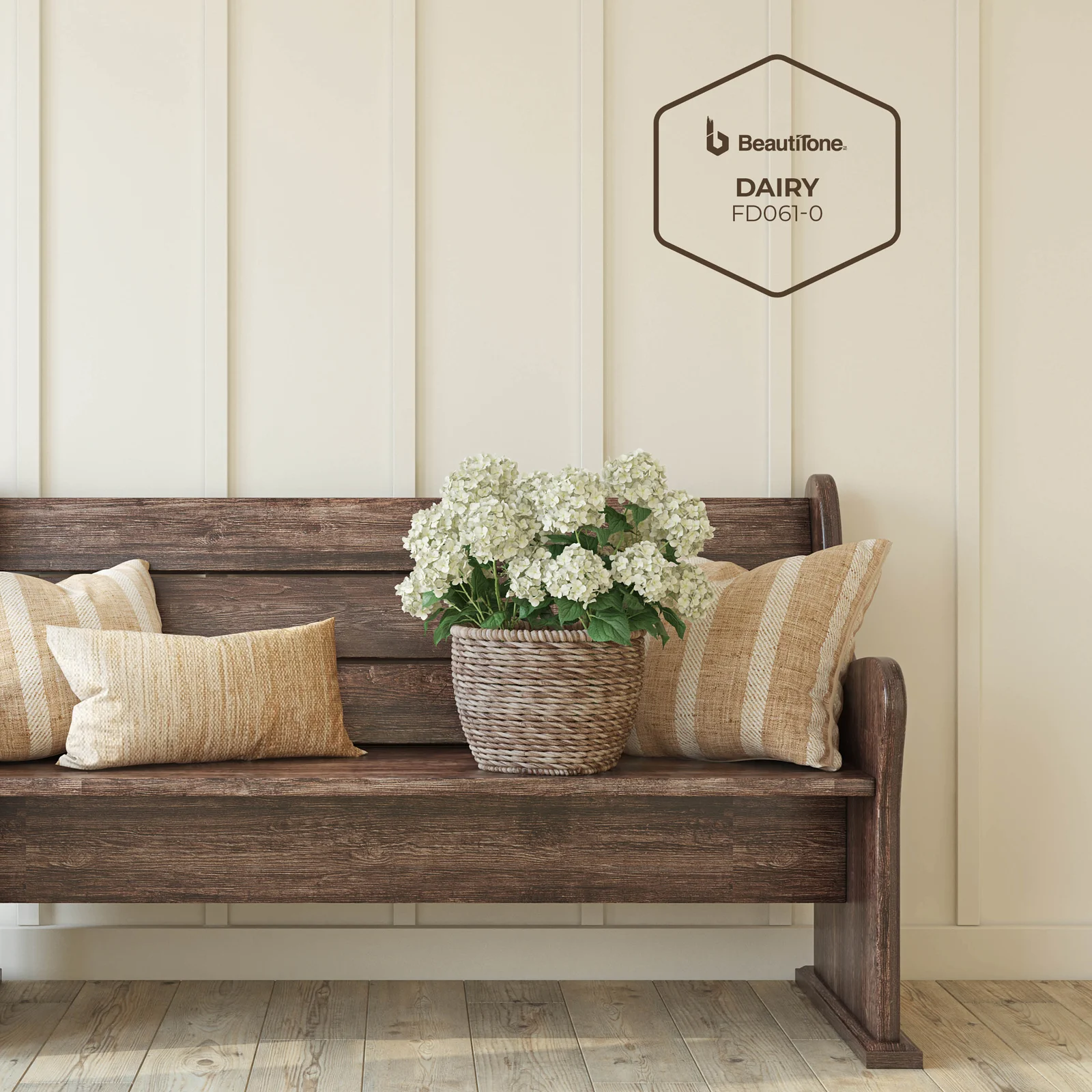 Warm, cream white paint colour