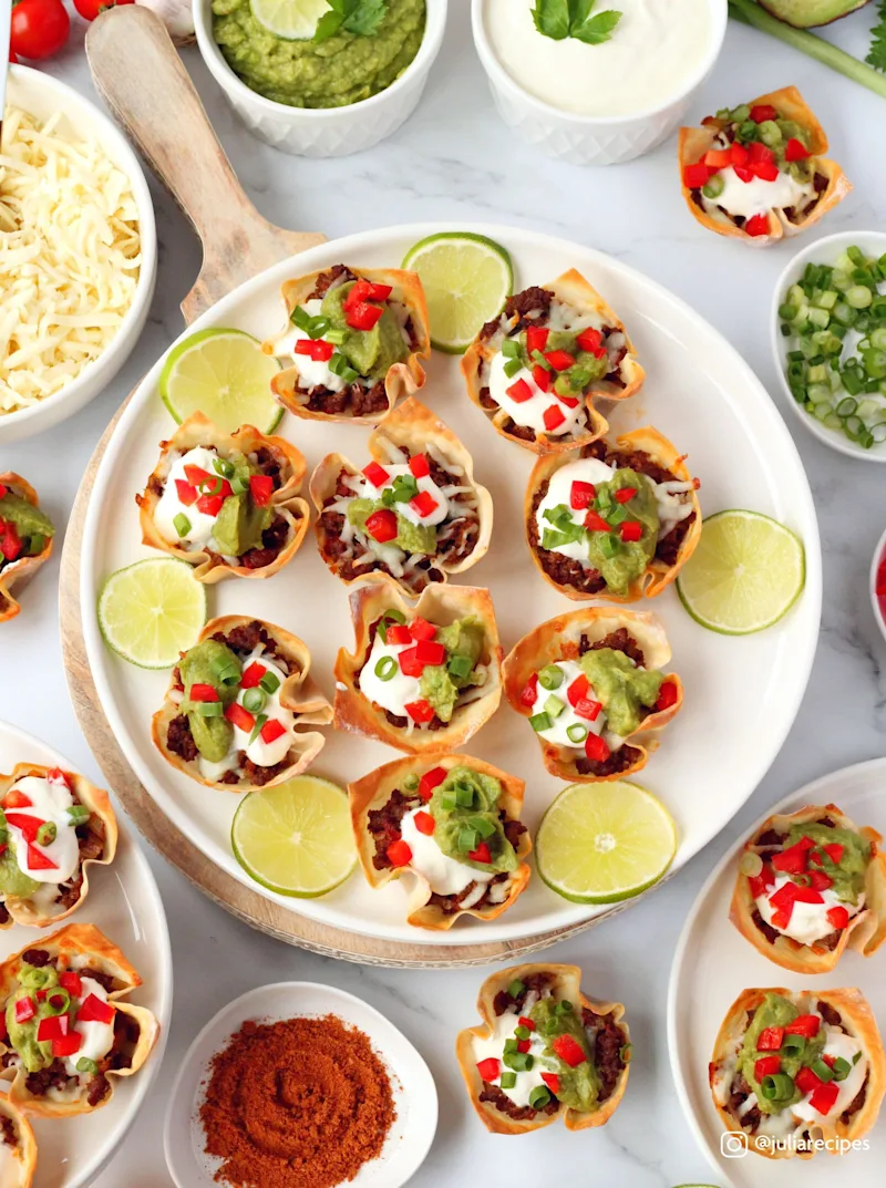 Finished mini tacos