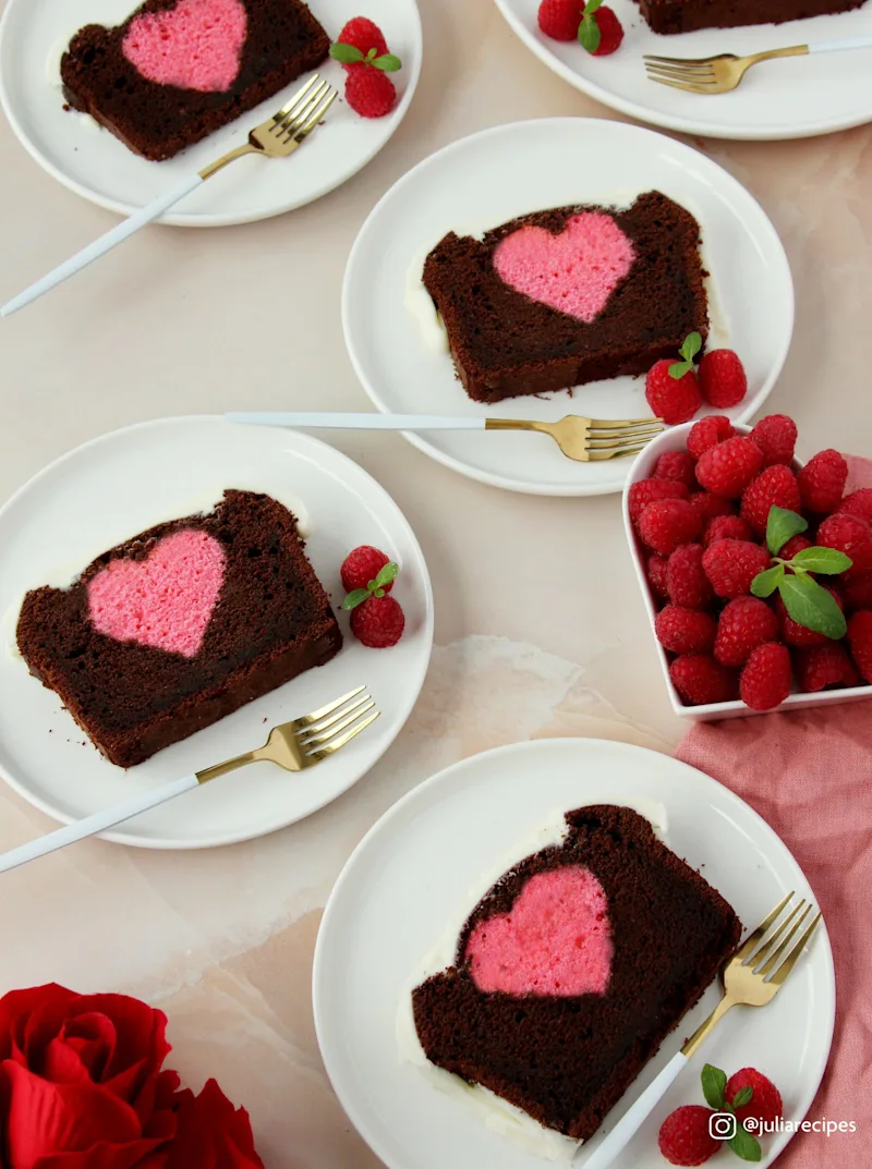 The cake on plates