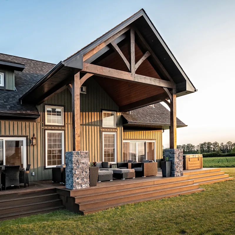 Custom back porch