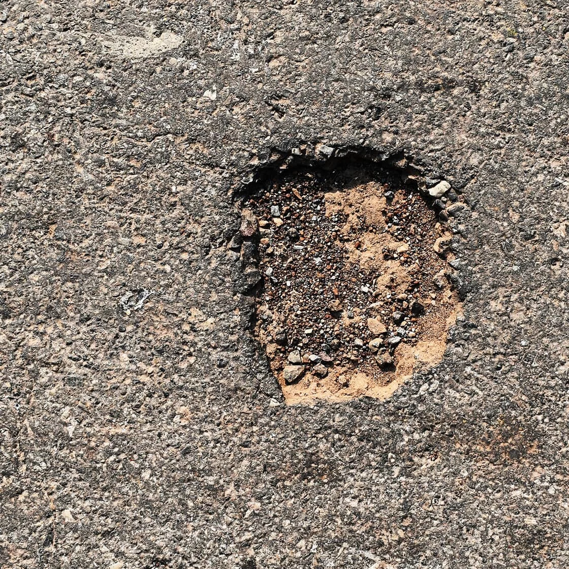 A pothole