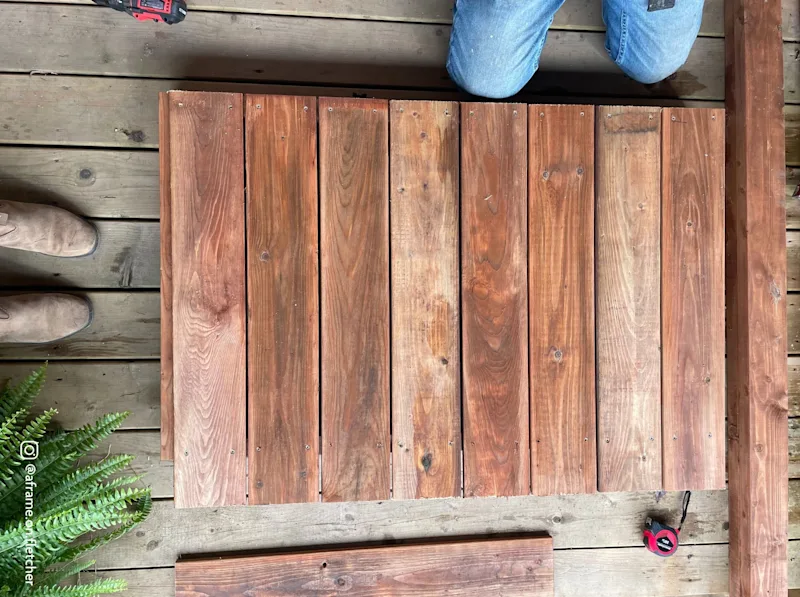 Attach fence boards