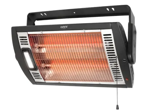 A ceiling mount heater