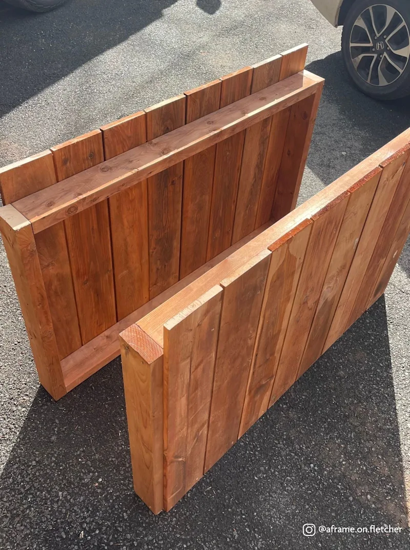 Attach the pressure treated wood planks