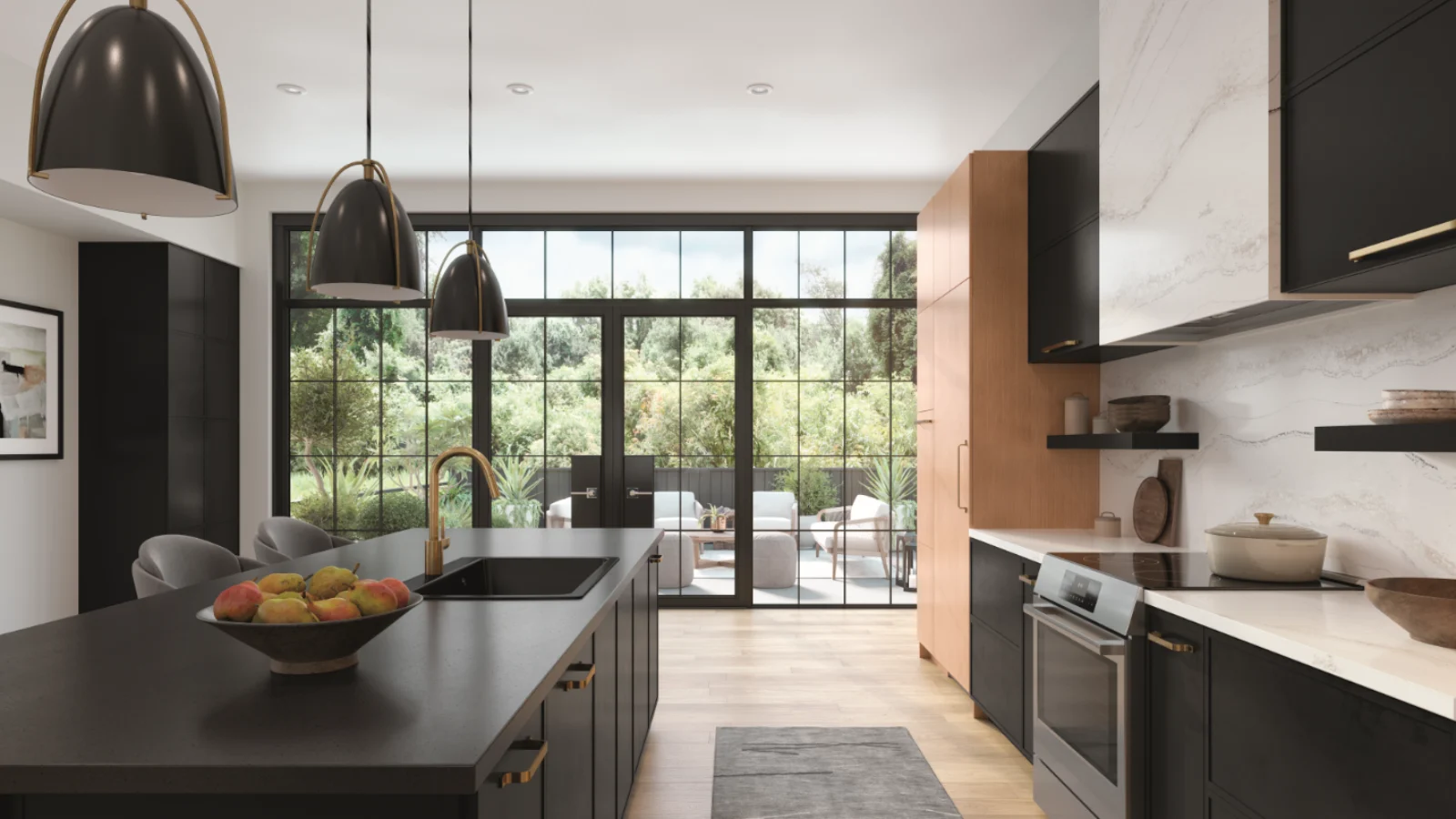A custom kitchen