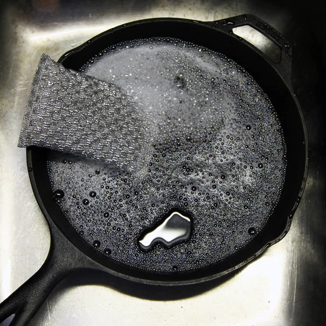 Clean a Cast Iron Pan with Soap