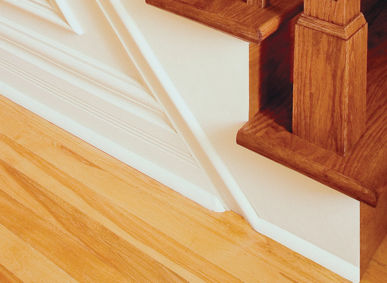 Closeup of quarter round trim