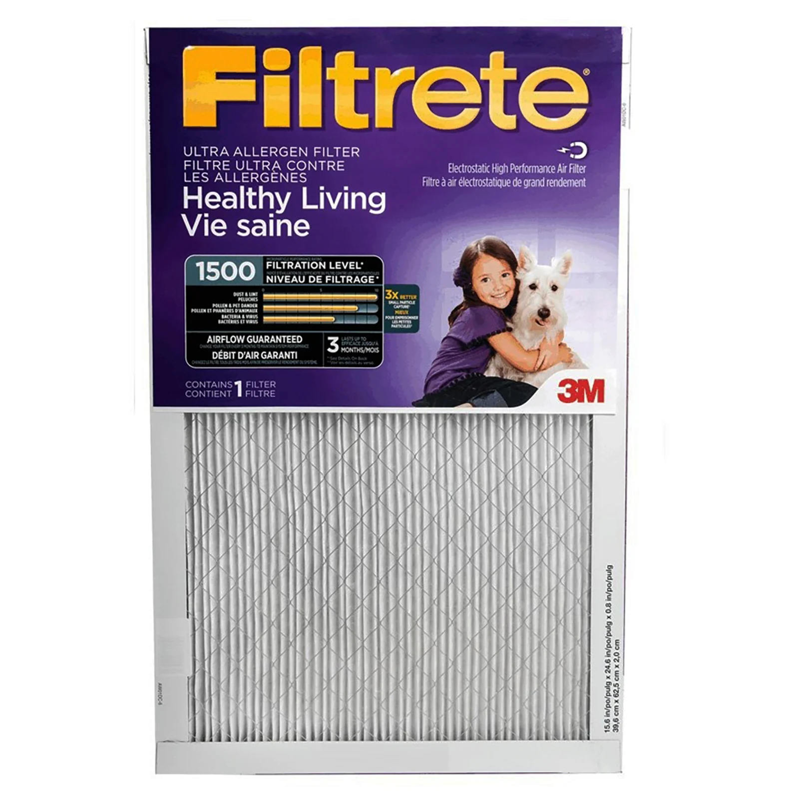 An allergen furnace filter