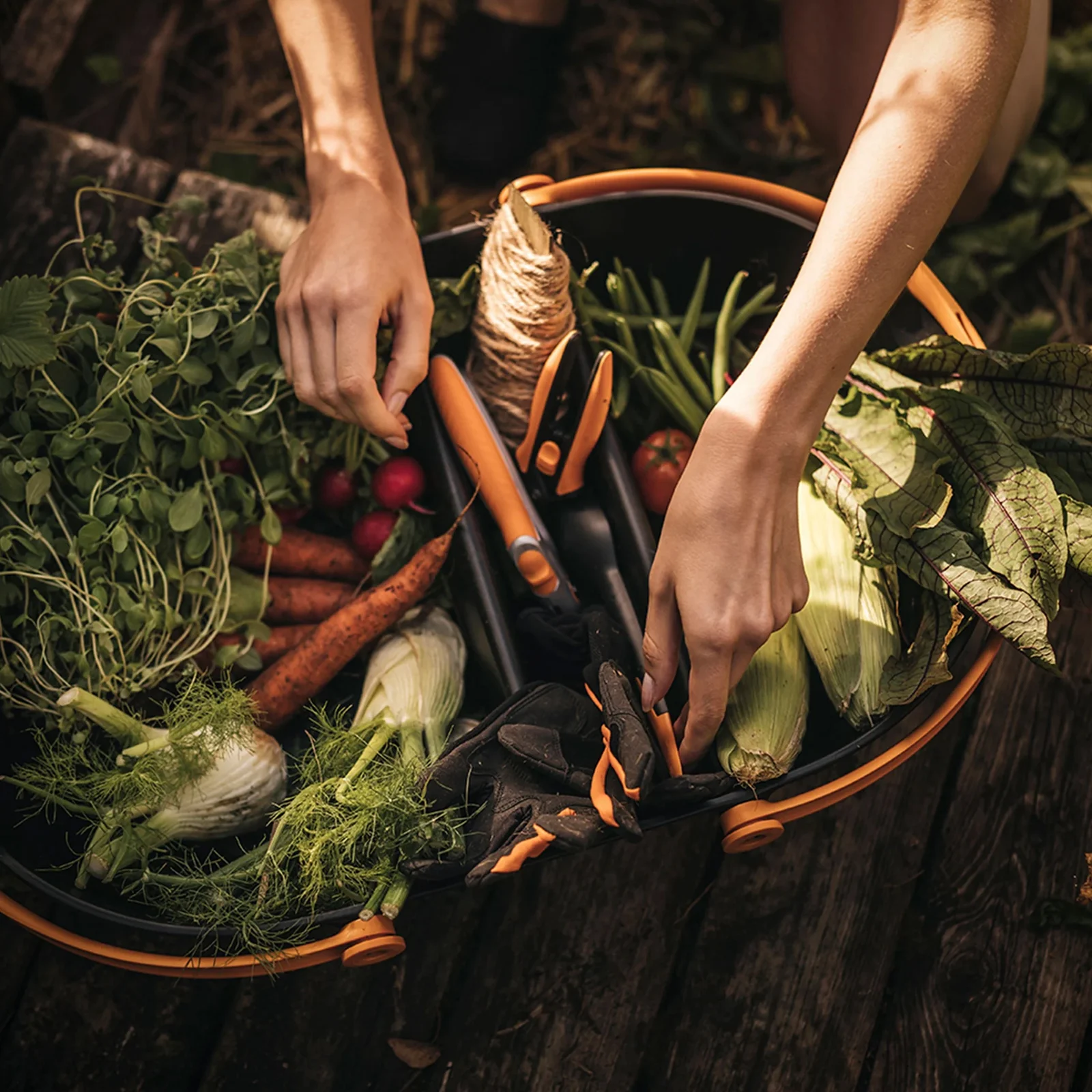 FISKARS Panier de récolte de jardin