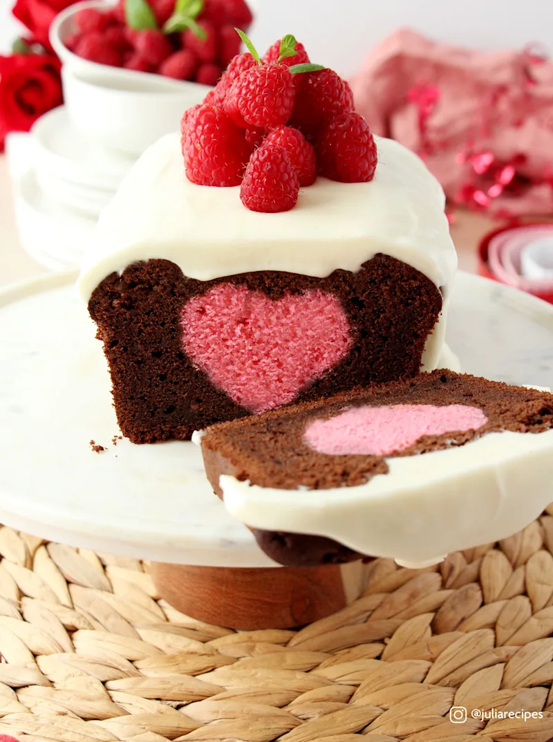 The pound cake sliced