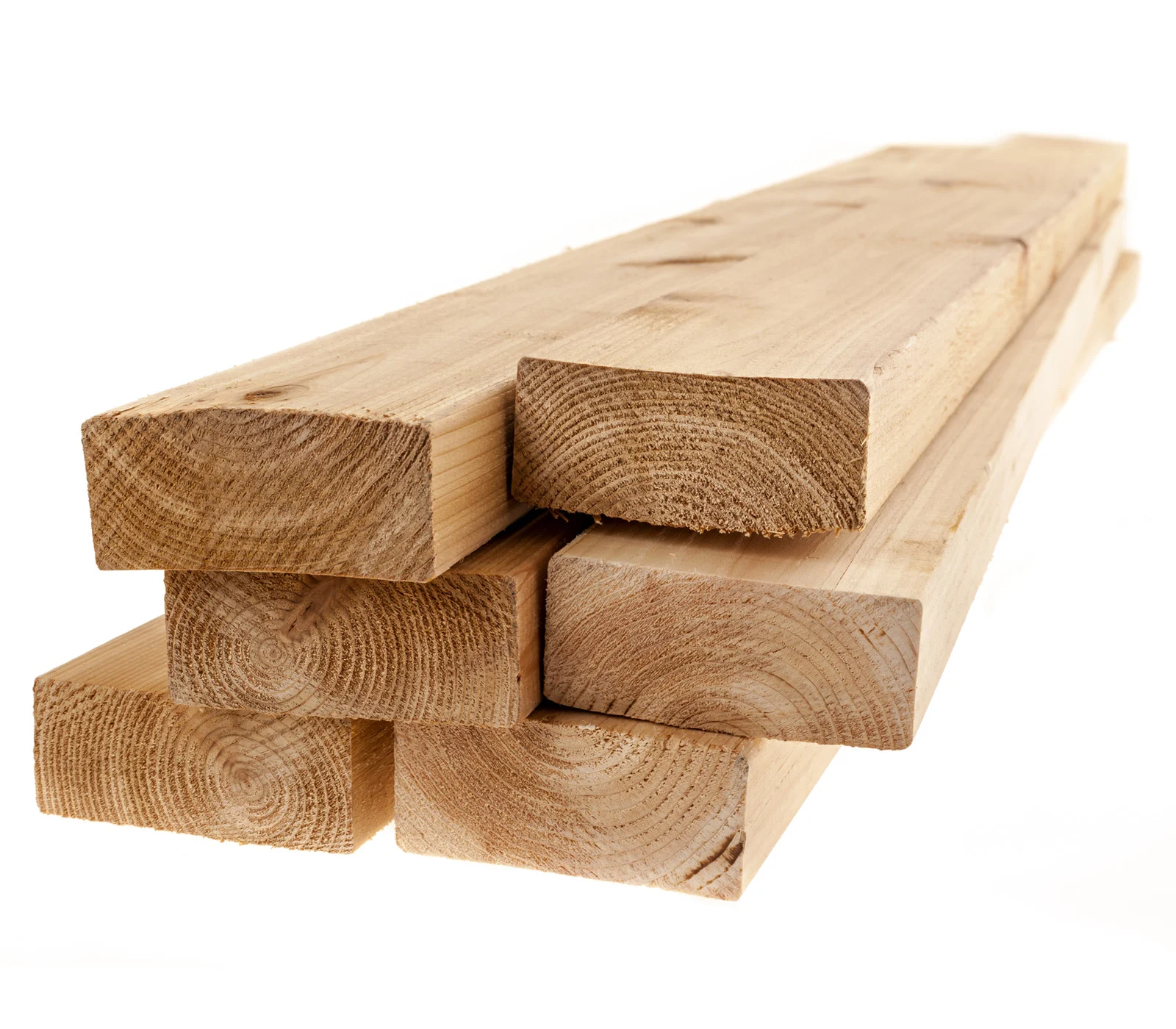 A group of stud lumber