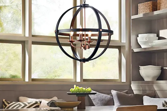 globe iron metal light fixture
