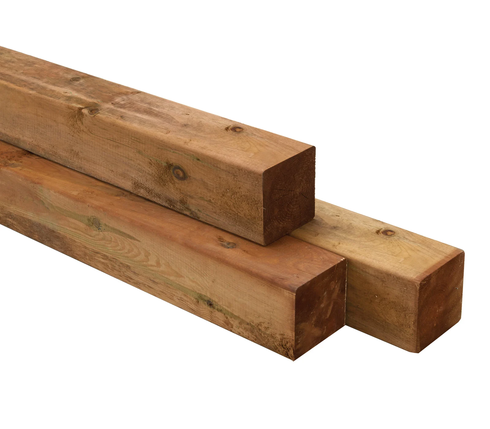 A pile of pressure treated wood
