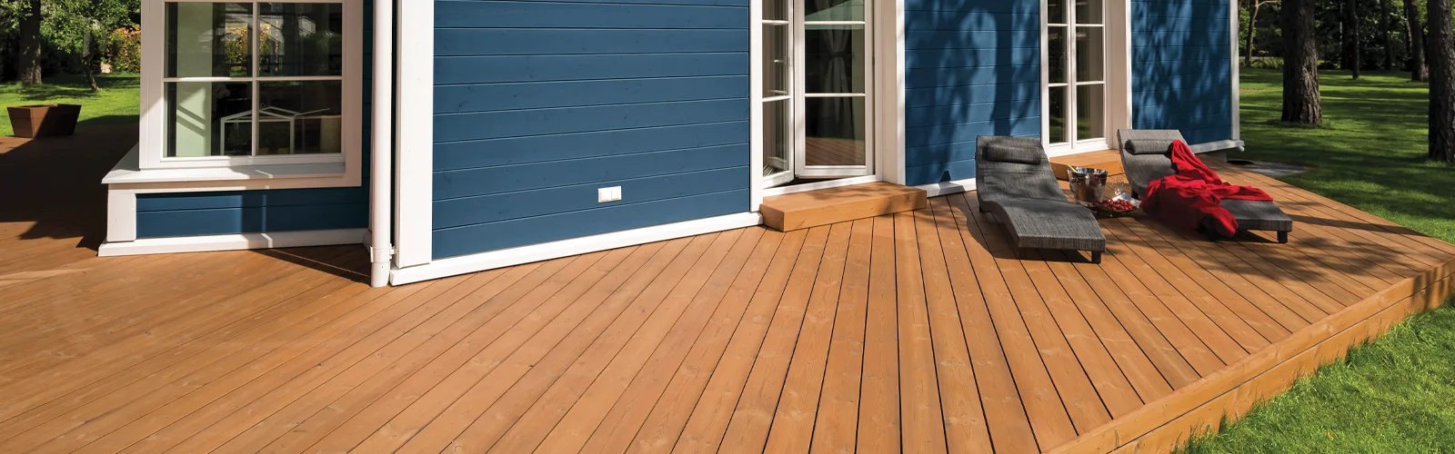 A stained deck