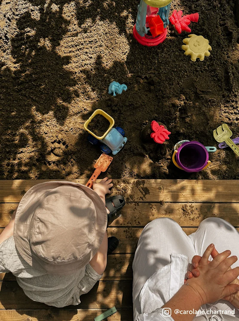 Sandbox filled with sand