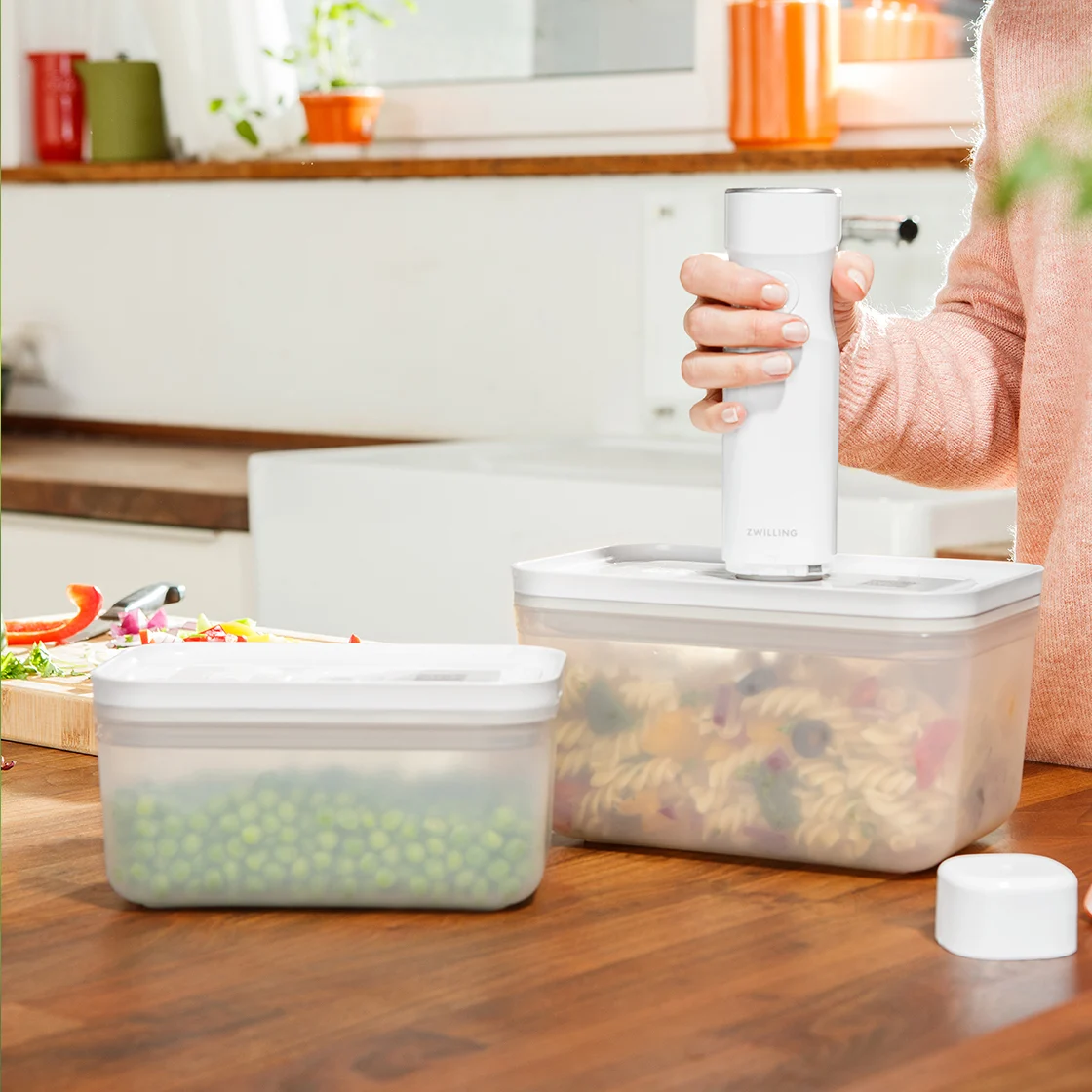 Food in an airtight storage container 1120x1120