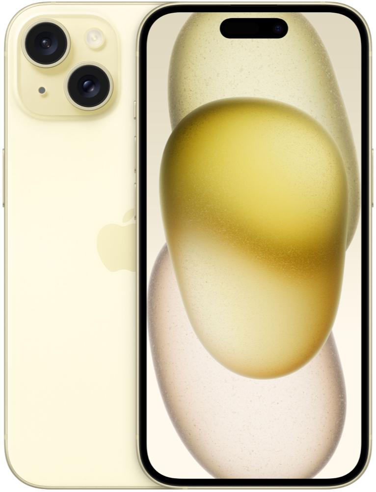 Apple iPhone 15 yellow 2