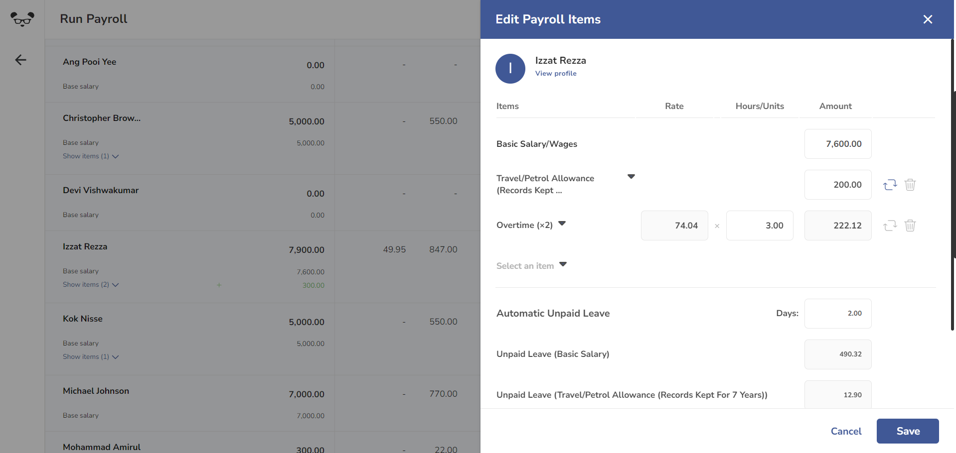 Screenshot 2 for app PayrollPanda Core
