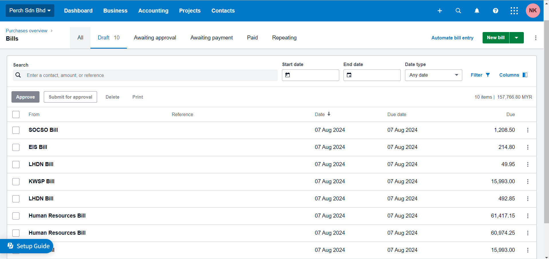 Screenshot 3 for app PayrollPanda Core