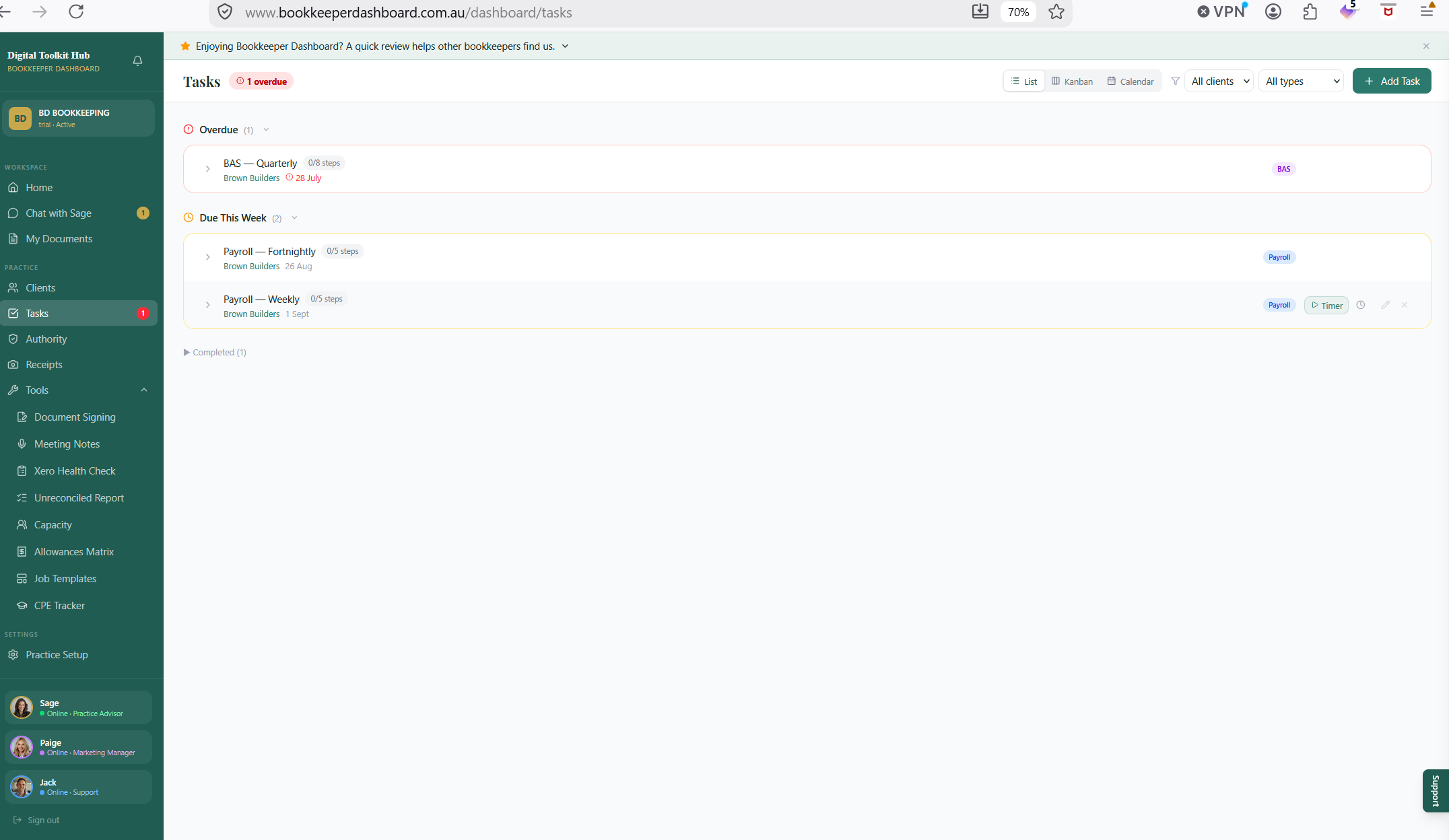 Screenshot 5 for app Bookkeeper Dashboard