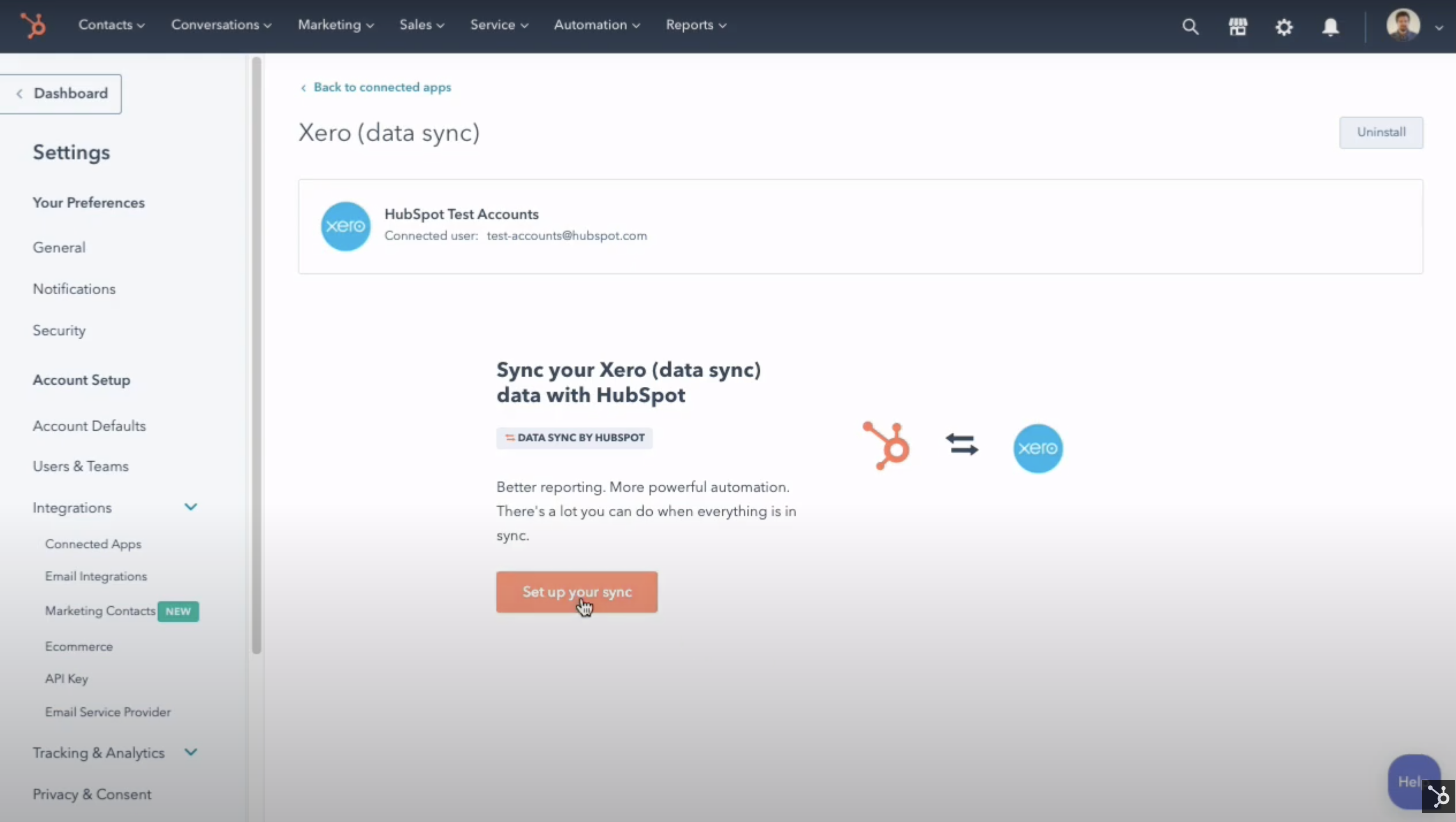 Data sync by HubSpot