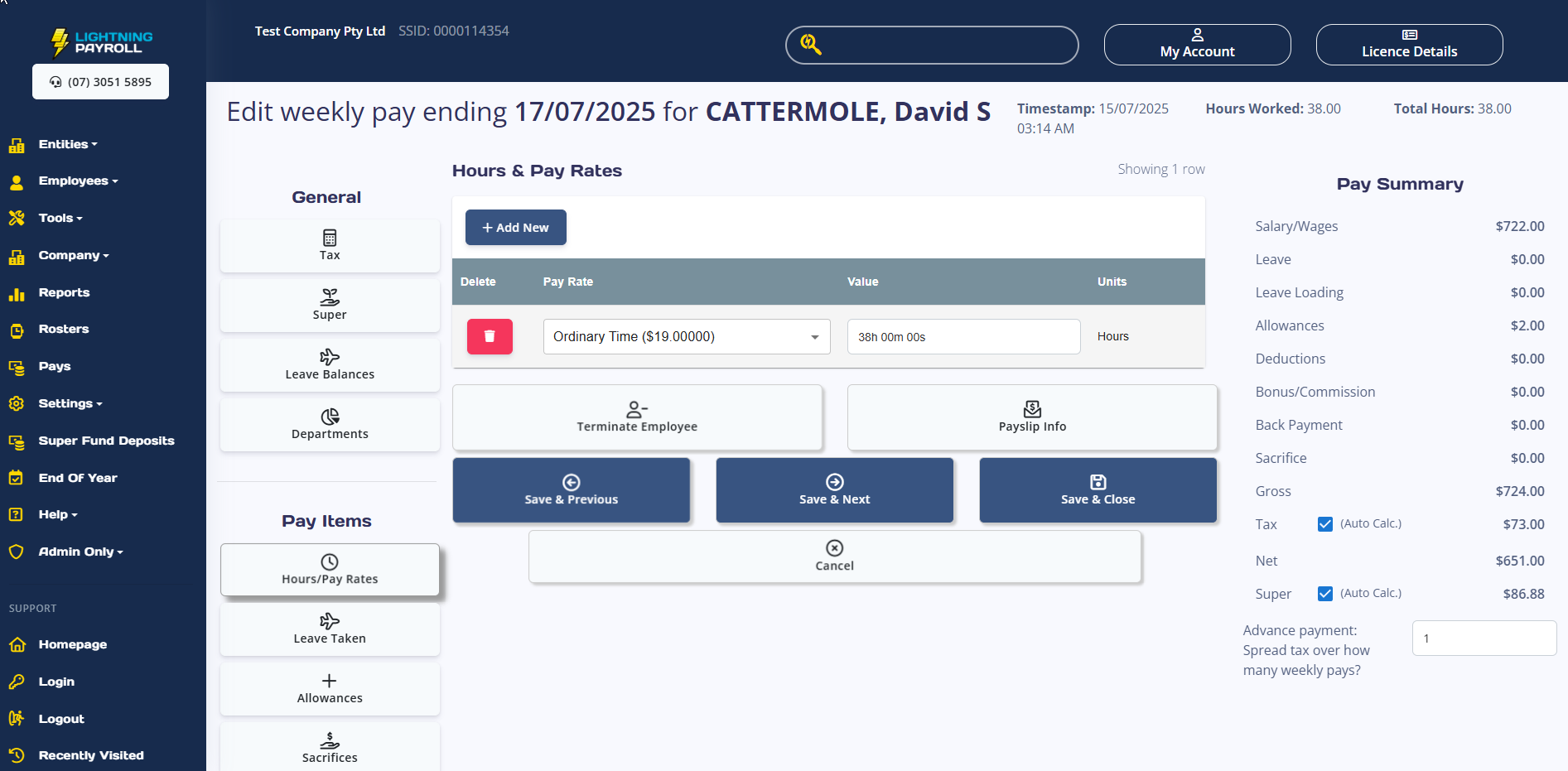 Screenshot 1 for app Lightning Payroll