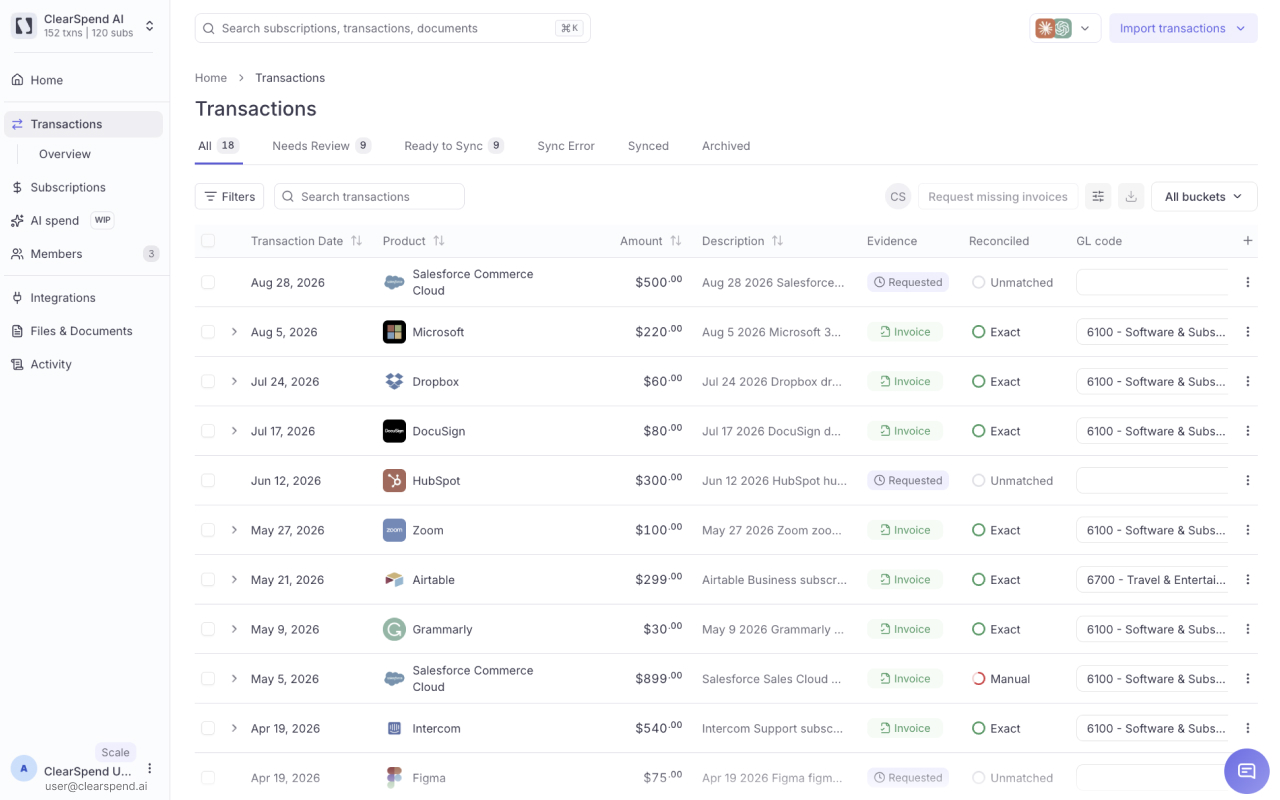 Screenshot 2 for app ClearSpend AI