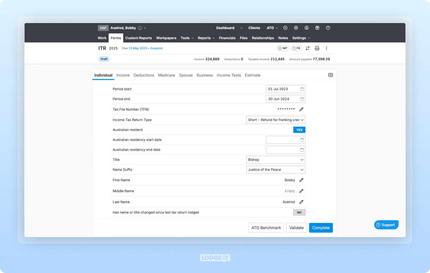 Screenshot 2 for app LodgeiT