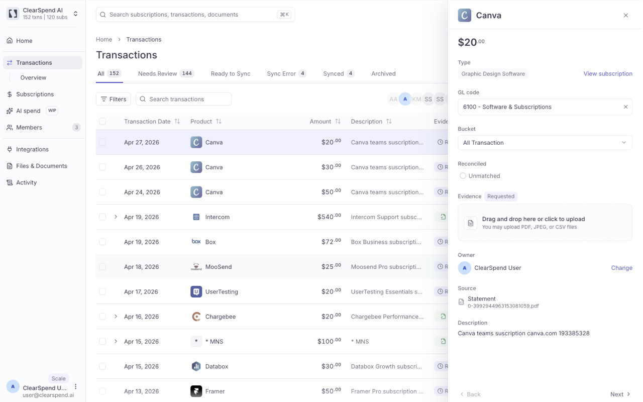Screenshot 3 for app ClearSpend AI