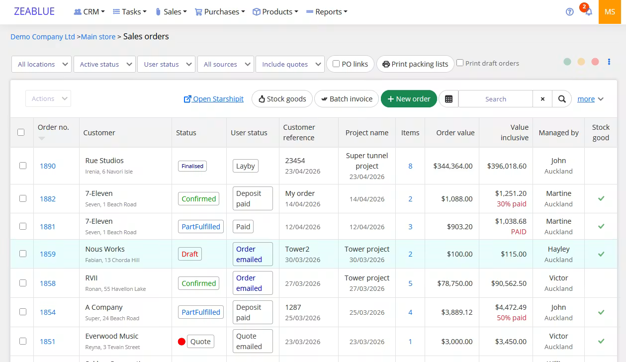 Screenshot 1 for app Qblue Inventory Management
